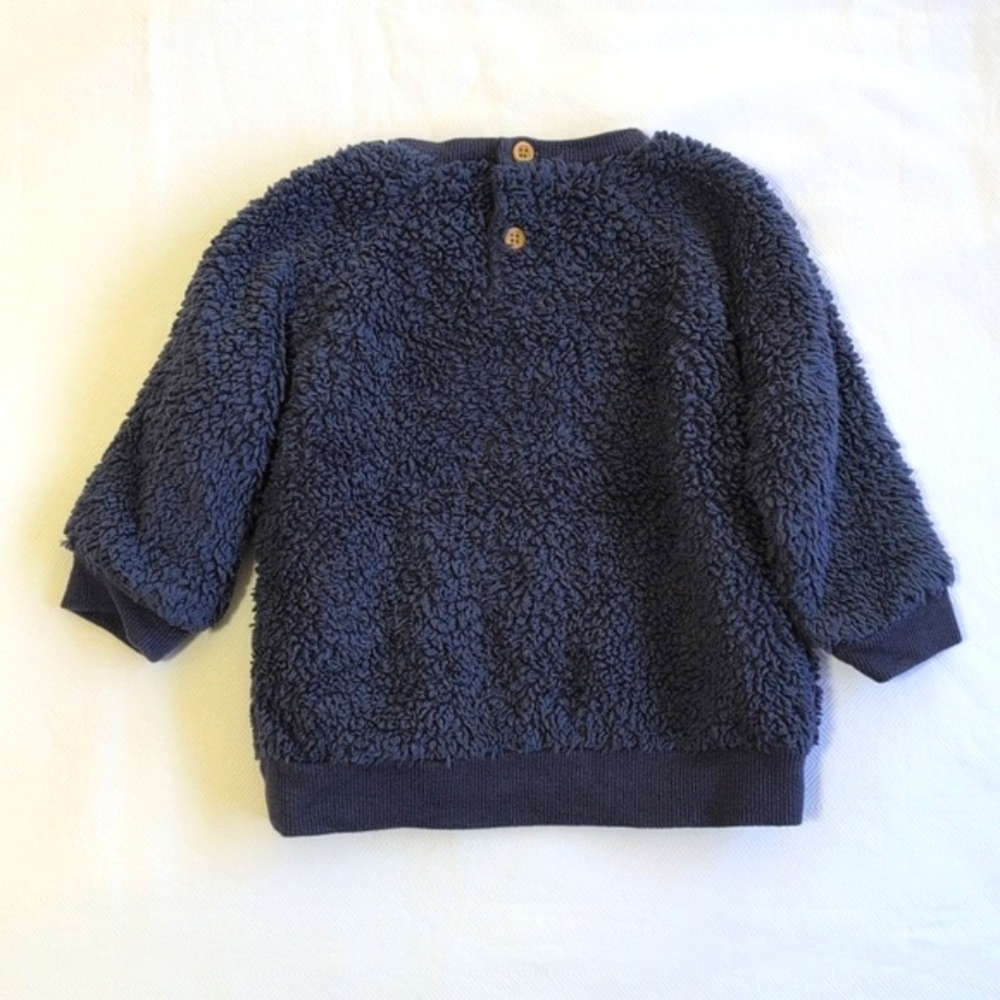petit lem panda bear fluffy fleece sweatshirt 9 months baby - Picture 6 of 7